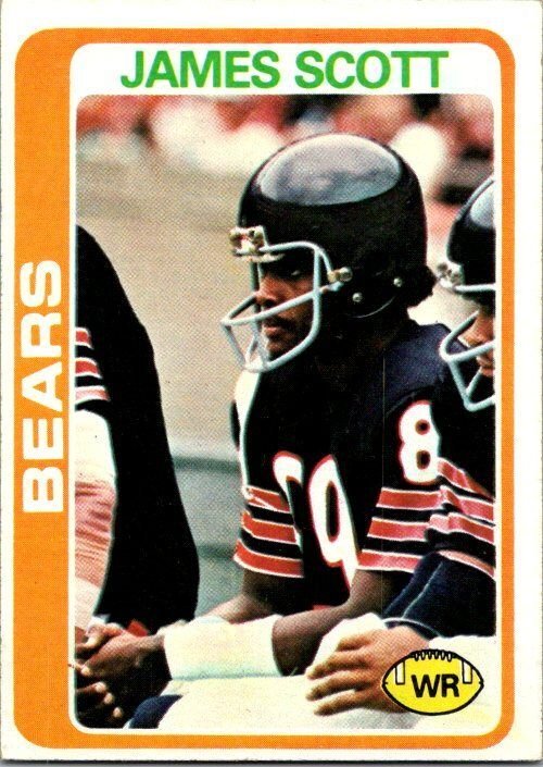1978 Topps Football Card James Scott Chicaco Bears sk7033