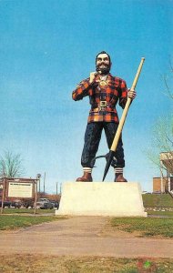 BANGOR, Maine ME   PAUL BUNYAN STATUE~31 Feet Tall  ROADSIDE  ca1950's Postcard