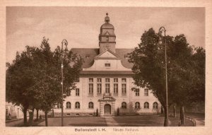 Vintage Postcard 1920's View Ballenstedt i. H. Neues Rathaus Town Hall Germany