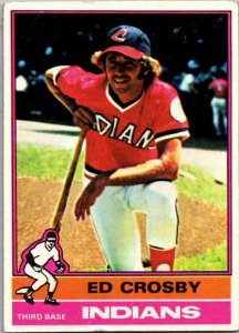 1976 Topps Baseball Card Ed Crosby Cleveland Indians sk13471