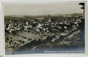 Germany Hohenluftkurort Freudenstadt Sky View rppc  Postcard L9