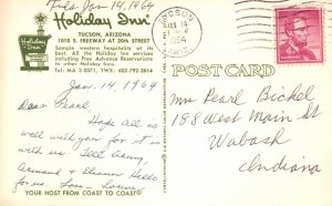 Vintage Postcard 1964 Holiday Inn Sample Western Hospitality Tucson Arizona AZ