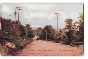 Winona Minnesota MN  Damaged Postcard 1909 Old Stone Road Looking North