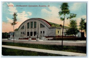 1914 Northwestern Gymnasium Building Exterior Evanston Illinois Posted Postcard