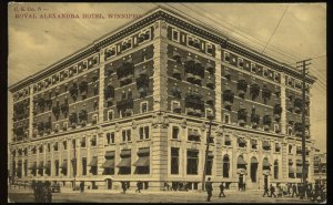 Royal Alexandra Hotel, Winnipeg, Manitoba. RPPC. Real Photo postcard c.1908