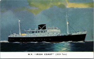 Postcard M. V. Irish Coast Ship of Irish Coast Lines Limited Company 1950s S30