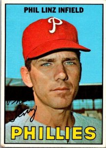 1967 Topps Baseball Card Phil Linz Philadelphia Phillies sk1889