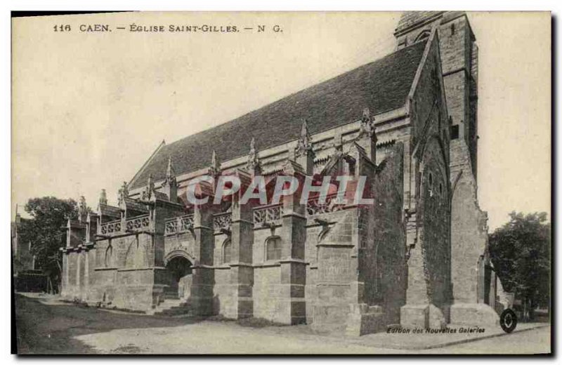 Old Postcard Caen Old Saint Gilles