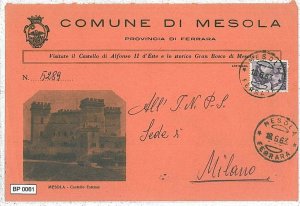 VINTAGE POSTCARD: MUNICIPAL ENVELOPE - FERRARA: MESOLA-