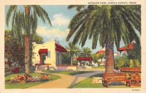 CORPUS CHRISTI, TX  Texas       ARTESIAN PARK       1941 Curteich Linen Postcard