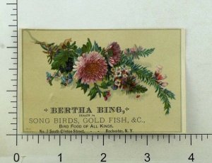 Bertha Ring Song Birds Gold Fish & C. Beautiful Floral Flowers Image P98