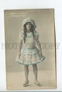 459794 ICE BALLET Skating Dancer DOLL Charlotte Vintage PHOTO postcard Willinger