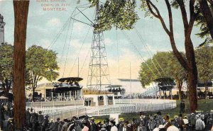 Aerial Swings Ride Dominion Amusement Park Montreal Quebec Canada postcard