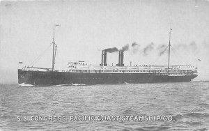 S.S. Congress Largest Coastwise Steamer S.S. Congress, Pacific Coast Steamshi...