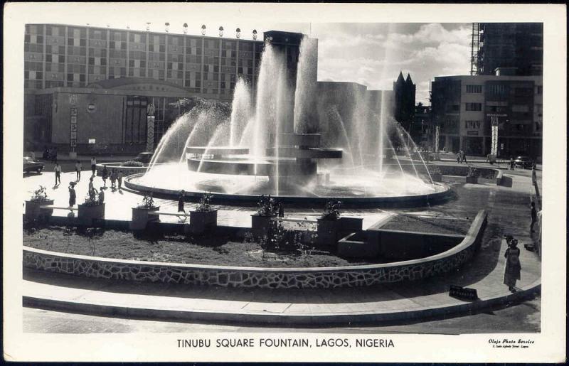 nigeria, LAGOS, Tinubu Square Fountain (1950s) RPPC