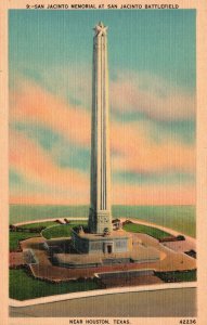 Vintage Postcard 1930s San Jacinto Memorial Battlefield Near Houston Texas TX