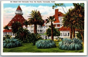 Vtg California CA Hotel Del Coronado from South Landscape 1910s View Postcard