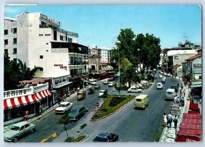 Andalusia Spain Postcard Costa del Sol Square Torremolinos c1950's Vintage