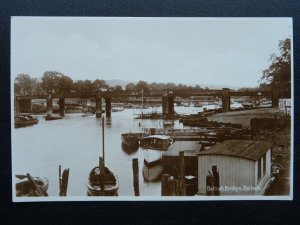 Scotland Dunbarton BALLOCH Boat Houses & Balloch Bridge - Old RP Postcard