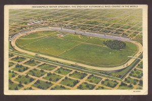 INDIANAPOLIS 500 MOTOR SPEEDWAY INDIANA AERIAL VIEW VINTAGE POSTCARD 1941