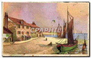 Postcard Old Port fishing