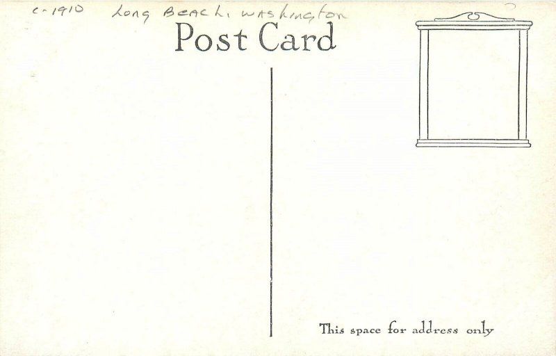 C-1910 Long Beach Washington Crynal Baths interior people Postcard 24-11486