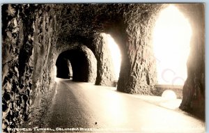 c1940s Oregon RPPC Columbia River Highway Mitchell Tunnel Photo Postcard A95