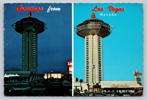 Greetings from Landmark Hotel Tower Las Vegas Nevada 4x6 VINTAGE Postcard 1609