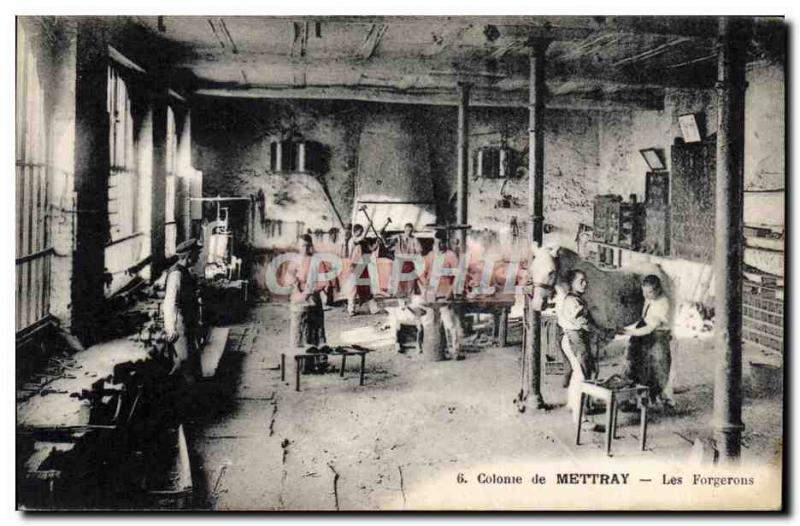 Postcard Old Colony Mettray Blacksmiths