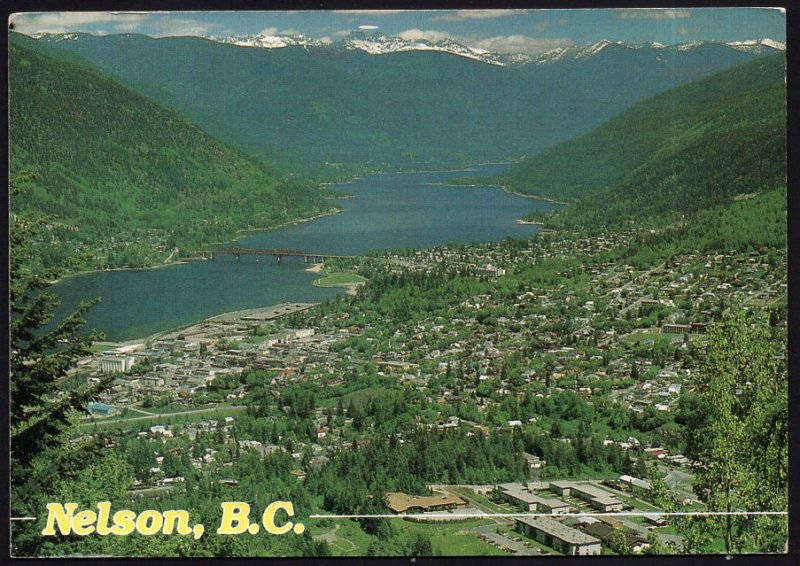 British Columbia ~ NELSON Panoramic View Kootenays pm1996 - Cont'l 1980s-1990s