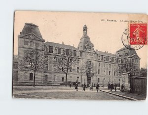 Postcard Le Lycée (vue de face), Rennes, France