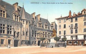 B3914 France Grenoble La Place Saint Andre et le Palais de Justi front/back scan