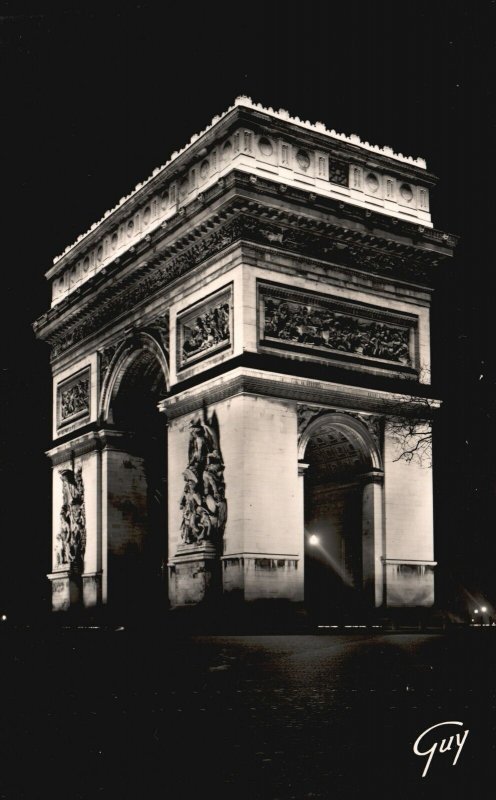 Vintage Postcard Arc de Triomphe Most Famous Monument Paris France Structure FR
