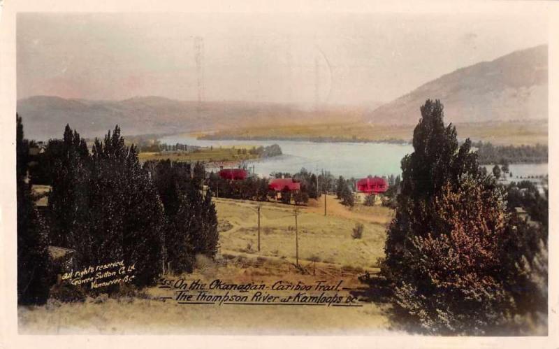 Kamloops British Columbia Canada Cariboo Trail Tinted Real Photo PC J64453