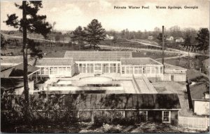 Two Postcards Private Winter Pool at Warm Springs, Georgia~132353