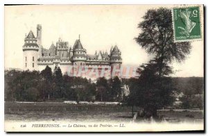 Old Postcard Pierrefonds Chateau seen prairie