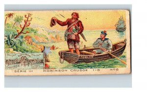 Vintage 1890's Victorian Trade Card Toblerone Swiss Chocolate - Robinson Crusoe