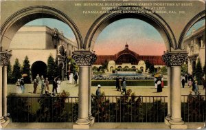 Botanical Industries Home Economy Buildings Panama-California Expo Postcard D01