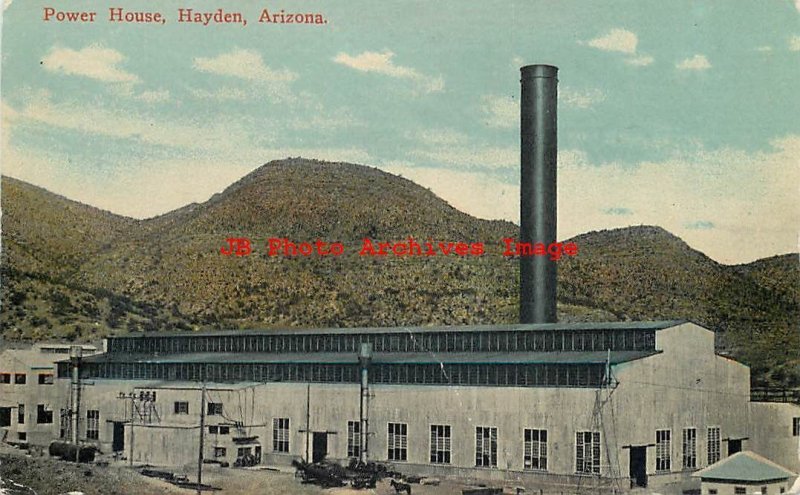 AZ, Hayden, Arizona, Smelter Power House, Mining, Mine, Ray News Co No 27850 