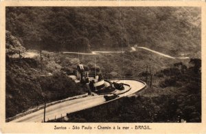 PC SANTOS SAO PAULO CHEMIN A LA MER BRAZIL (a35371)