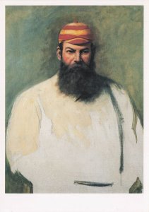 WG Grace Victorian Cricket Painting National Portrait Gallery Postcard
