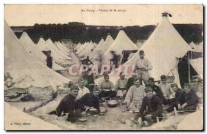 Old Postcard Militaria War 1914 At Camp Time soup