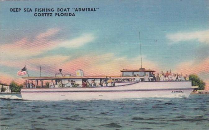 Florida Cortez Deep Sea Fishing Boat Admiral 1954