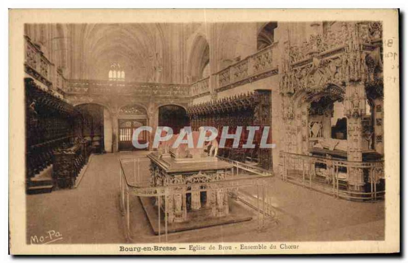 Old Postcard Bourg en Bresse Brou Church Choir Ensemble