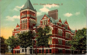 4694 Greeley School Peoria IL Postcard PC12