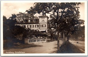 Heidelberg - Scheffelhaus Germany Gartenaestayrant Real Photo RPPC Postcard