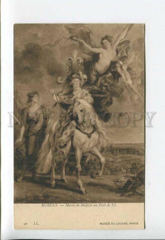 3176962 Marie de Medici France Queen ANGEL by RUBENS Vintage PC