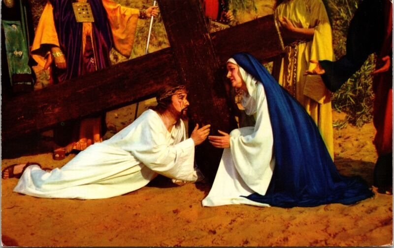 Black Hills Passion Play Mary & Jesus Reinactment South Dakota Chrome Postcard