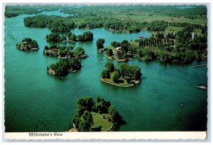 1980 Millionaire's Row 1000 Islands Islets Residence Lake New York NY Postcard 