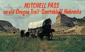 USA Mitchell Pass On Old Oregon Trail Scottsbluff Nebraska Chrome Postcard 08.15